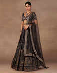 Charcoal Black Skirt Set