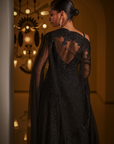 Black Sequin Sharara Set - Ready to Ship