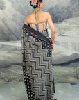 Chevron Corset Saree Set