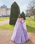Mauve Sequin Lehenga Set - Ready to Ship