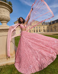 Pink Sequin Lehenga Set - Ready to Ship