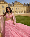 Pink Sequin Lehenga Set - Ready to Ship