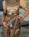 Creme Ivory - Multi-Hued Saree Set | Baroda