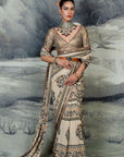 CrãˆMe Ivory Saree Set | Baroda