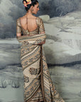 CrãˆMe Ivory Saree Set | Baroda