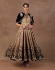 Creme Ivory - Sage Ombre Anarkali Set