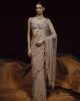 Aura Blush Crystal Saree