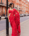 Red Dori Saree