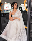 Ivory Sequin Saree