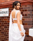 Ivory Sequin Saree