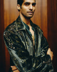 Viridian Dusk Open Jacket, Shirt and Trouser set