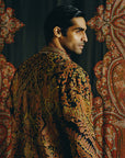 Nocturne Kashida Kurta and Farsi Pajama Set
