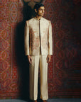 Nocturne Kashida Open Jacket with Shirt & Pant Set