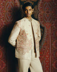 Nocturne Kashida Open Jacket with Shirt & Pant Set