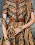 Earthy Mustard Anarkali Set | Baroda