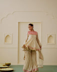Malak Ag Sharara Set - Beige
