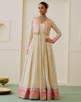 Qissa Anarkli Set - Beige