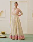 Qissa Anarkli Set - Beige