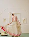Qissa Anarkli Set - Beige