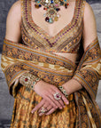 Golden Yellow Skirt Set | Baroda