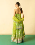 Ravina Strappy Sharara Set - Lime