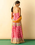 Dwisha Halter Sharara Set - Pink