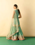 Aarvi Sharara Set - Aqua