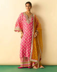 Dwiti Kurta Set - Pink
