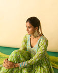Akira Anarkali Set - Lime