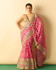Jasleen Saree Set - Pink