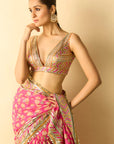 Jasleen Saree Set - Pink