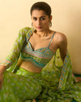 Dharika Cape Set - Lime Green