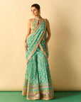 Labdhi Saree Set - Aqua