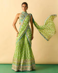Labdhi Saree Set - Lime