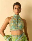 Labdhi Saree Set - Lime