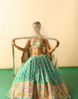 Mannat Lehenga Set - Aqua