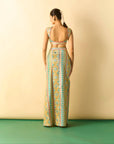 Kashvi Slit Skirt Set - Aqua