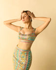 Kashvi Slit Skirt Set - Aqua