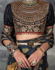 Indigo Blue Saree Set | Baroda