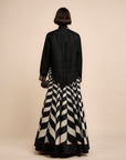 Noir Chevron Skirt Set