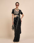 Noir - Ivory Saree Set