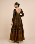 Metallic Ochre Anarkali