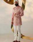 Rose Quartz Long Bandhgala Set