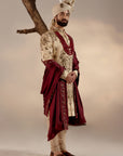 Frosted Almond Sherwani Set