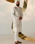 Ivory And Gold Shrug Set