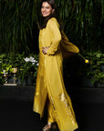 Spiced Ochre Pop Pendant Anarkali Set - Ready to Ship