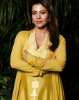 Spiced Ochre Pop Pendant Anarkali Set - Ready to Ship