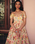 Off Shoulder Floral Gown