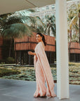 Peach & Gold Organza Saree
