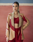 Rosa Croptop Cape Set